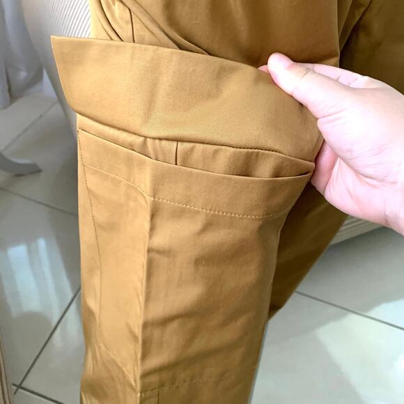 Zara High Waisted Straight Leg Cargo Pants in Toffee - Picture 8 of 12